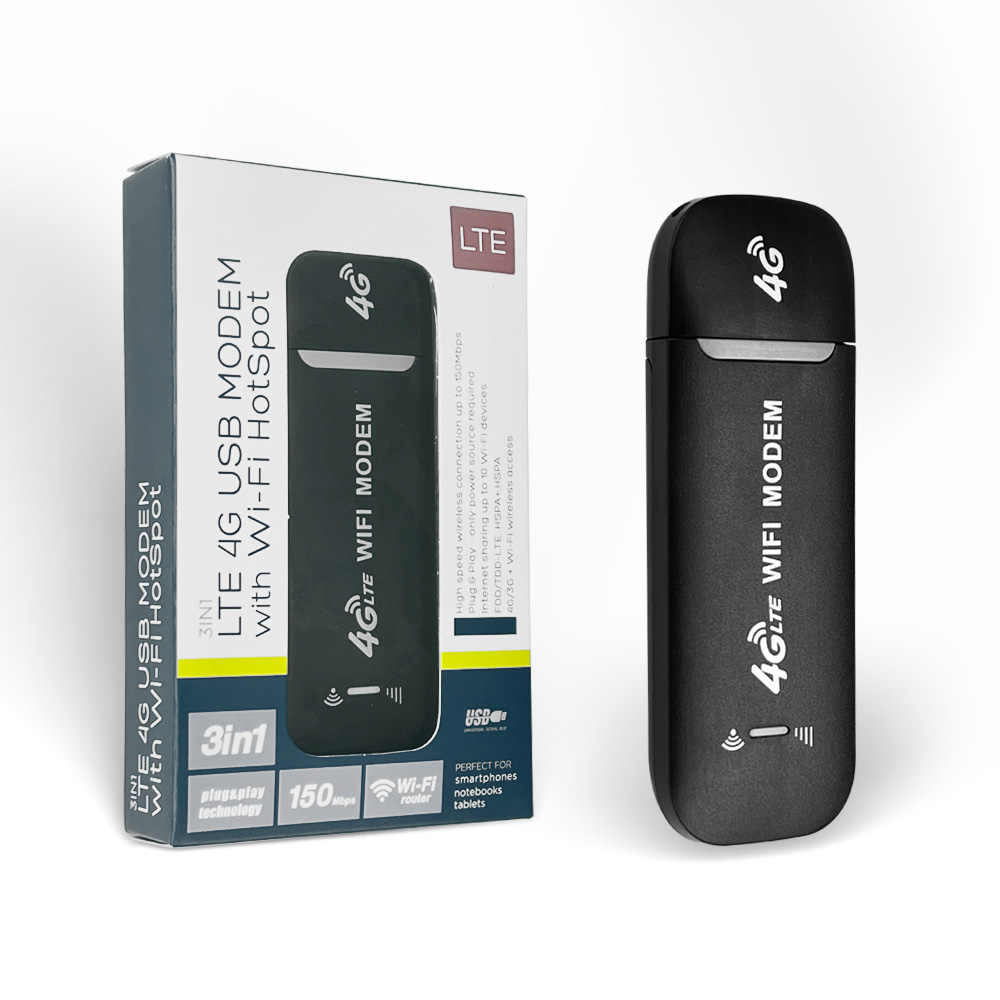 3 - in - 1 LTE 4G USB Modem with Wi - Fi Hotspot - Zambeel