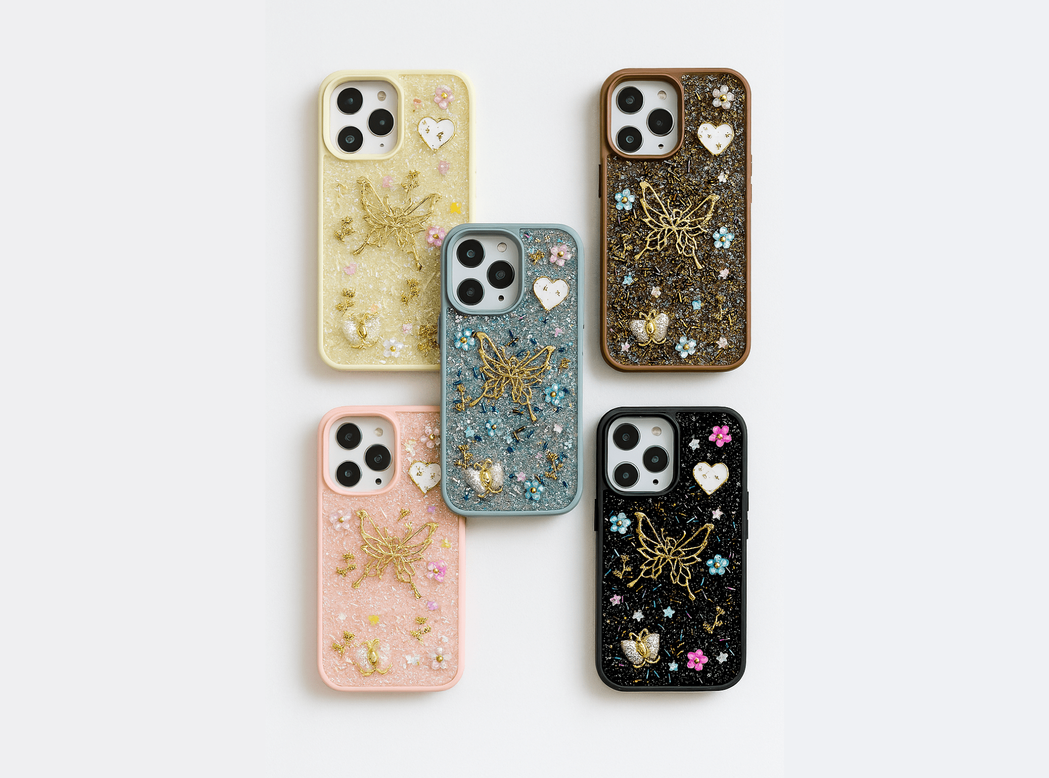 3D Butterfly Glitter Rhinestone Soft Silicone iPhone Case - Zambeel