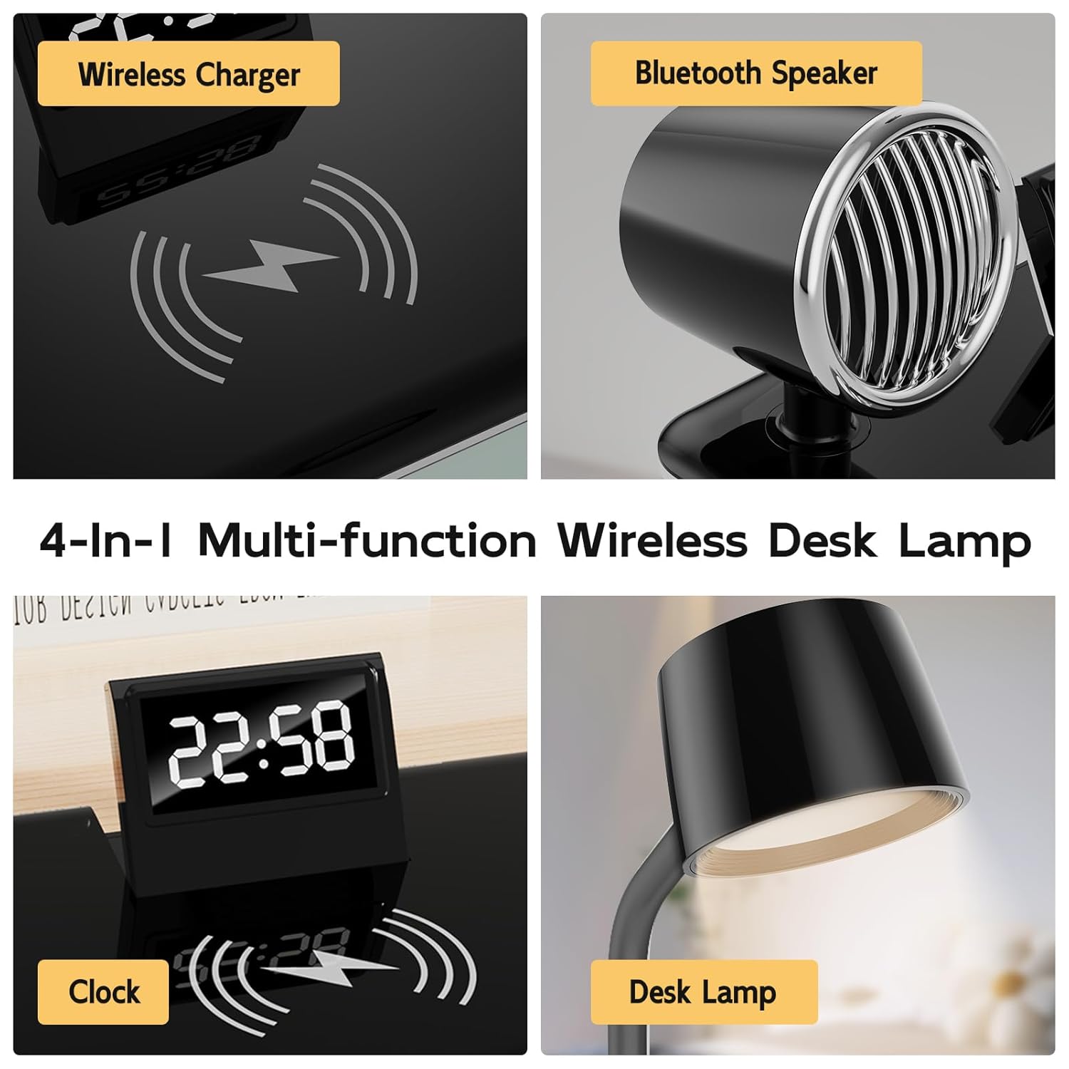 4 - in - 1 Wireless Charger with BT Speaker - Zambeel